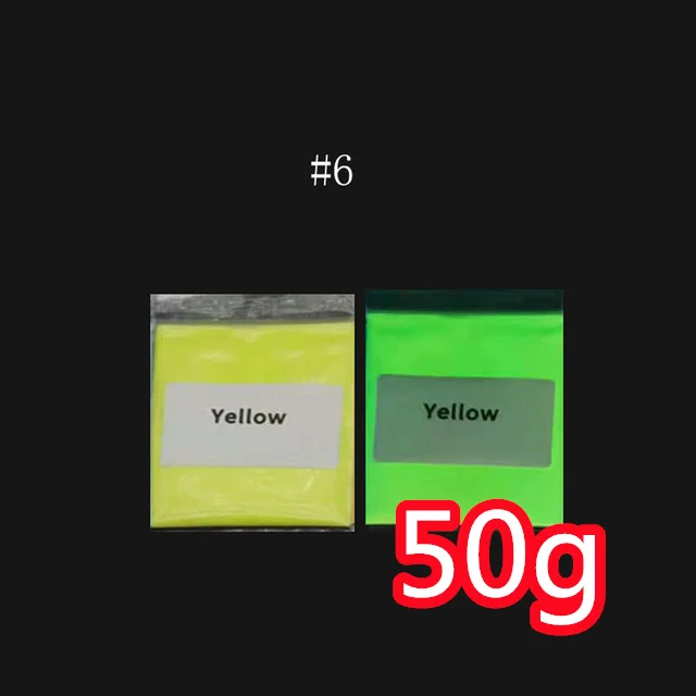 50g Christmas Glow-in-the-Dark Pigment Powder - Luminous Green/Blue/Red Cosmetic for Nails, Face, and Body (12 Colors)