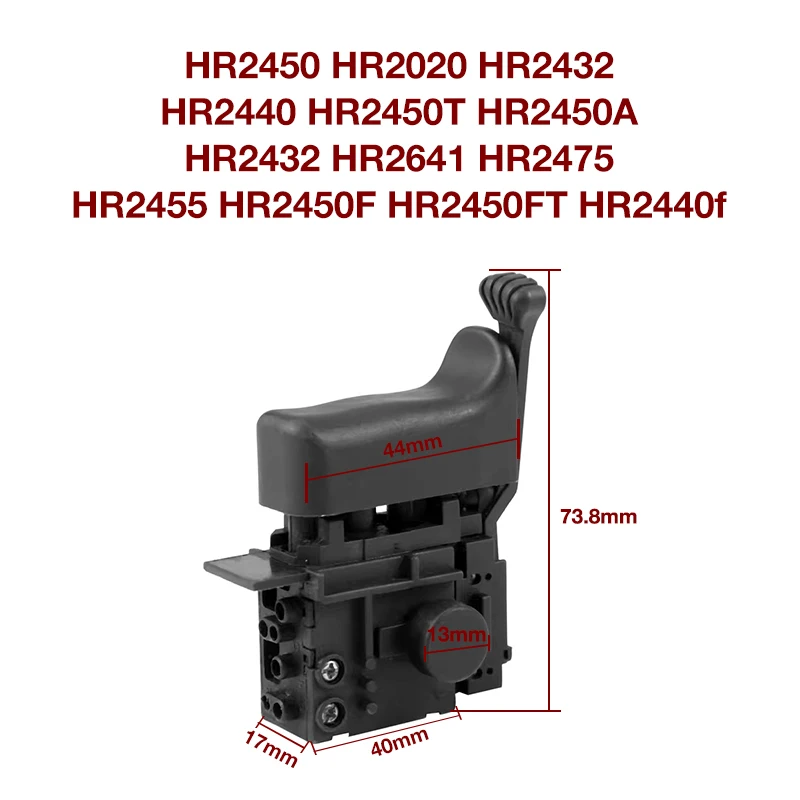 Switches for Makita HR2450 HR2020 HR2432 HR2440 2450T 2450A HR2432 HR2641 HR2475 HR2455 2450F 2450FT HR2440F Hammers Accessories excavator accessories hydraulic rock breaker hammer hydraulic hammers for sale