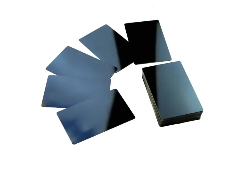 Glossy Finish Black PVC Plastic Acetate Business Cards For Laser Engraving-Thickness 0.6mm