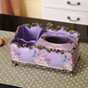 European Retro Resin Plastic Tissue Boxes Hotel Home Living Room Bedroom Desktop Storage Box Originality Paper Extraction Box 4