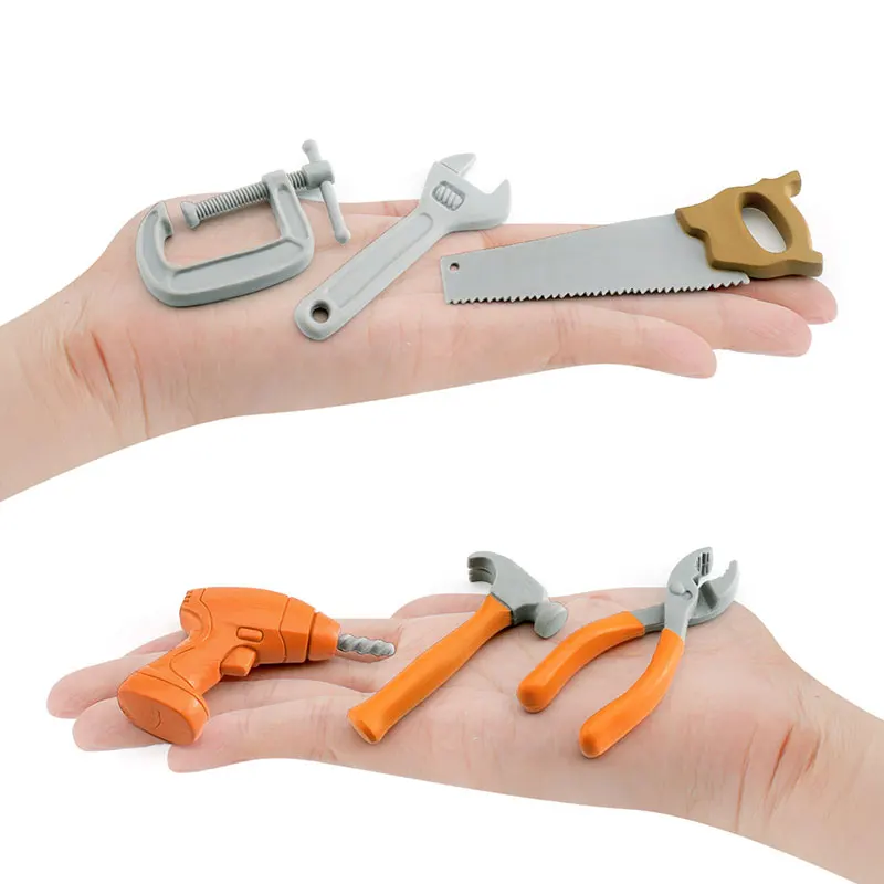 Montessori Educational Construction Toys Children Simulation Model Repair Tool Set Plastic Saw Wrench Pretend Play Gift For Boys - 5