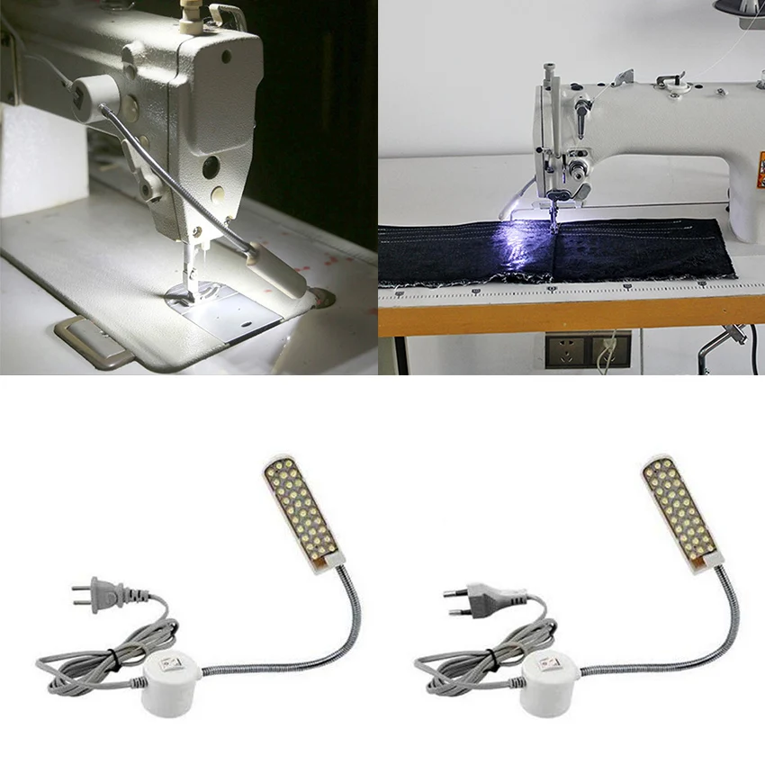Luz LED portátil para máquina de coser, Base de montaje magnético, lámpara  de cuello de cisne para todas las máquinas de coser, iluminación, 30  LED|Herramientas de costura y accesorios| - AliExpress