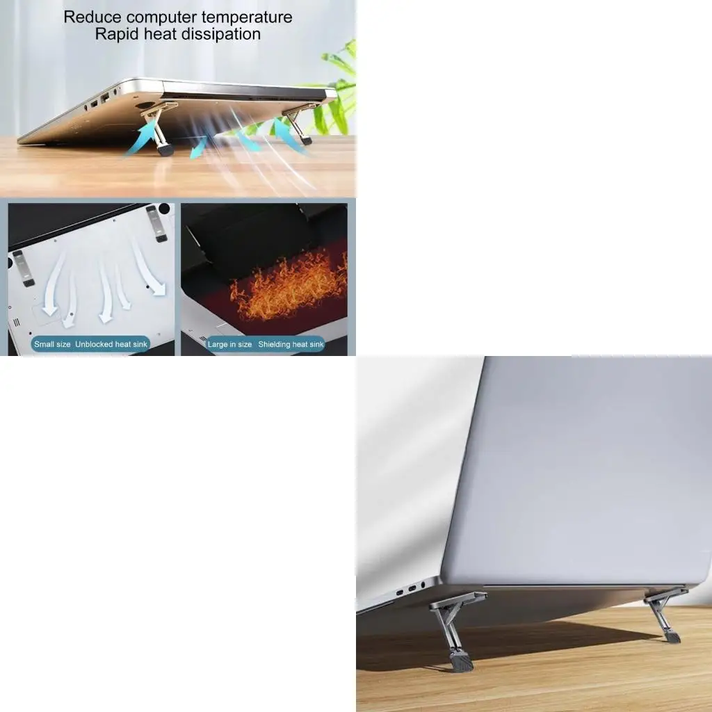 Laptop Stand for Desk Adjustable Laptop Risers Foldable Portable Laptop Holder