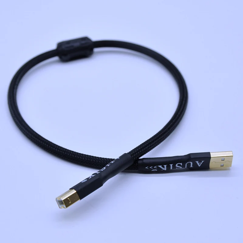 Фото Кабель передачи данных HiFi 2,0 USB Tpye A-B/Canare аудио кабель для ПК MP3 CD DVD усилитель DAC AUSIK AS017 №3