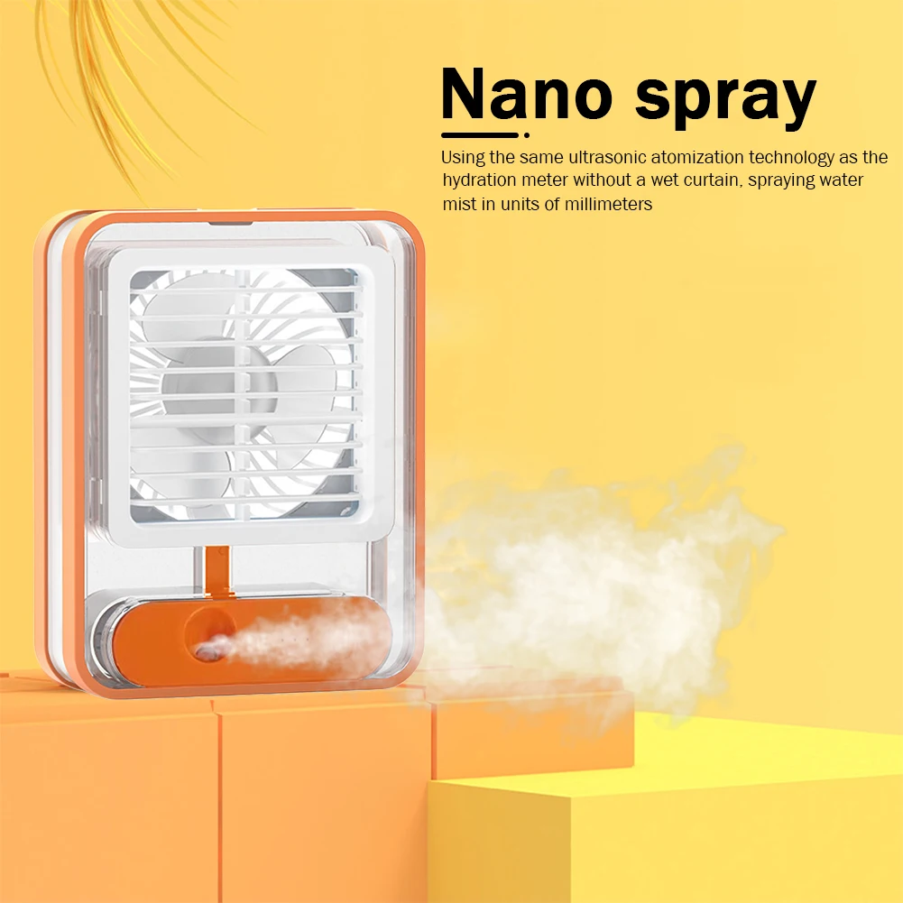 Cooler Cooling Fan Water Mist Maker Mini Electric Fan Multifunctional