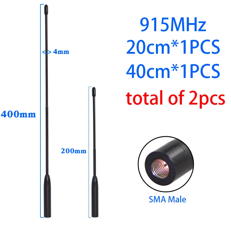 Support custom 2PCS LoRa module Antenna for Meshtastic 868MHz 915MHz soft antenna Omni high-gain whip antenna SMA head connector - Image 3