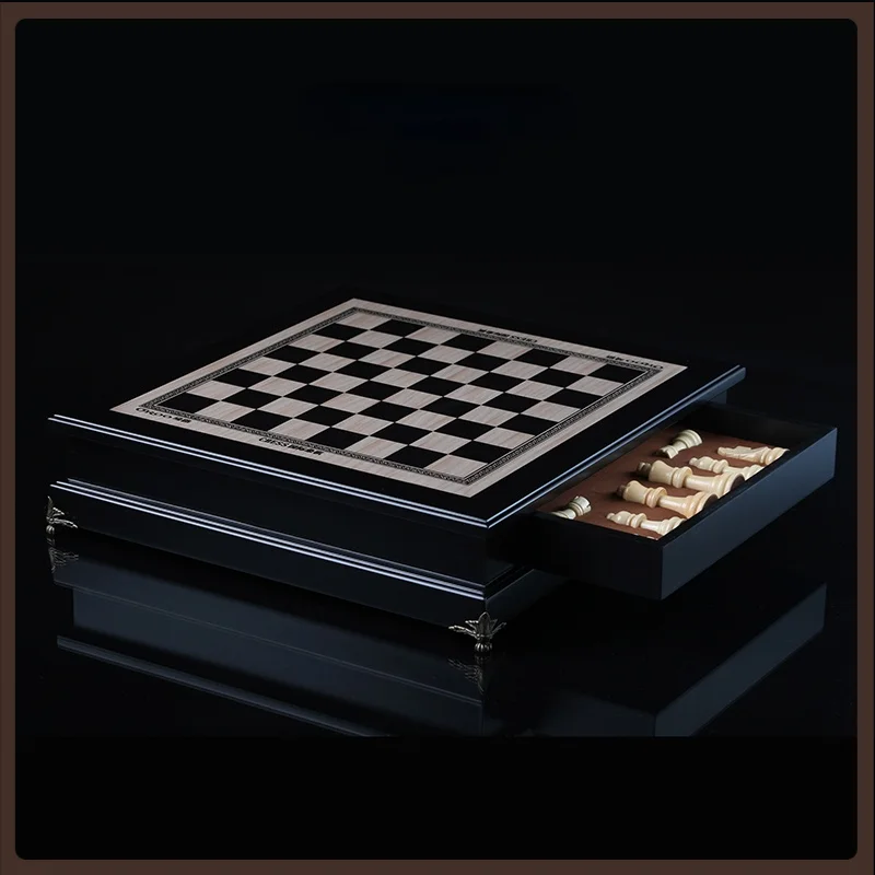 

Top Chess Decoration Oficial Medieval Luxury Large Professional Wood Chess Adult Dedicated Bay Window Table Schach Board Games