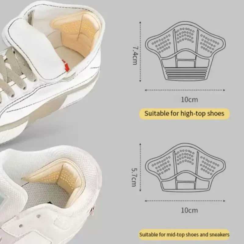 5D Cuttable Foam Heel Pad High Heels Non-slip Thick Insole Relieve Pain Shoe Pads Comfortable Heel Patch High Elasticity Cushion
