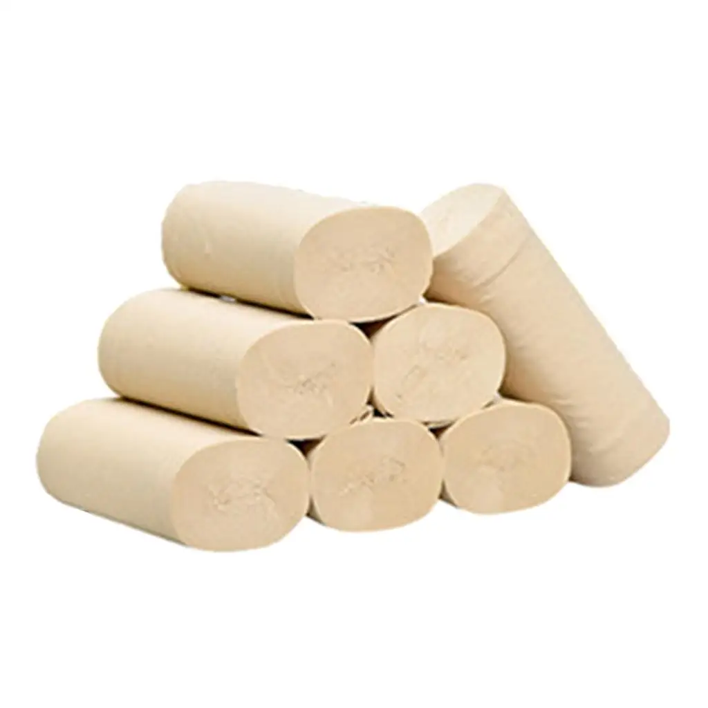 

Roll Paper Silky SmoothPly Toilet Paper, Comfortable Skin-friendly Native Wood Pulp Nath Tissue, Pack of 10 Rolls