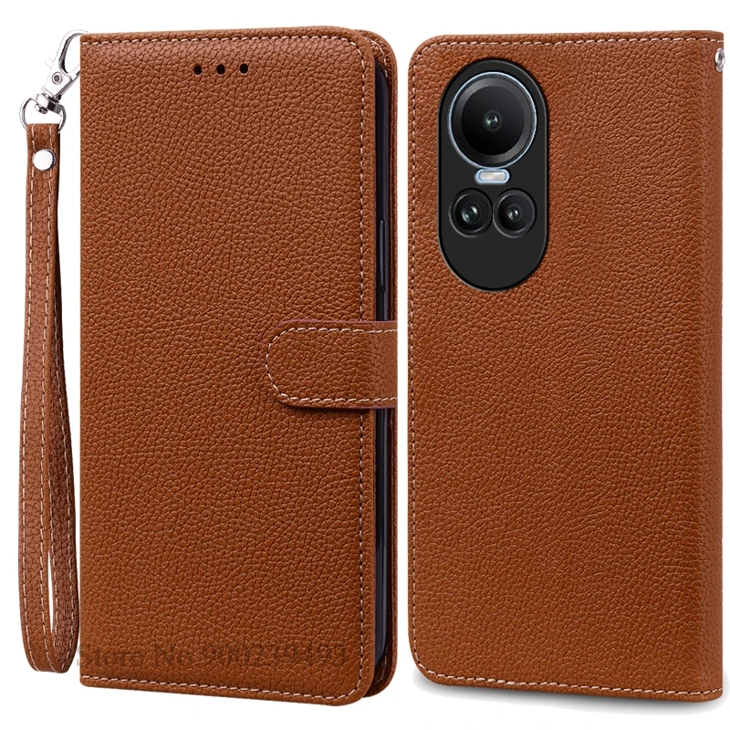 Leather Wallet Flip Case for OPPO Reno 10 Series 5G - Elegant Phone Cover & Card Holder