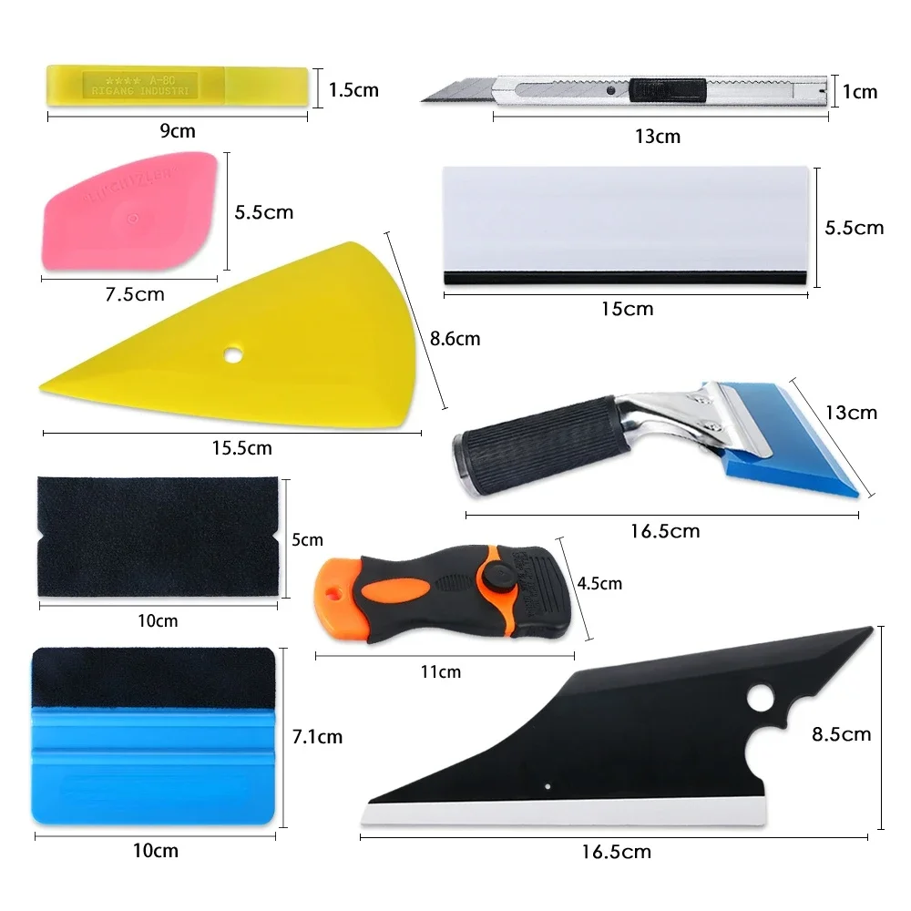 Car Wrapping Tools Carbon Fiber Car Tools Vinyl Wrap Film Sticker Wrapping Auto Window Tint Foil Magnetic Stick Squeegee Razor Scraper tool