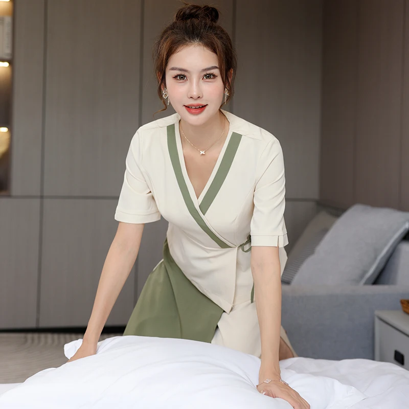 Stile professionale uniforme donna estetica salone di bellezza Spa Hotel cameriere esthic Desk massaggio unghie estetista Cafe abiti da lavoro - immagine 4