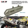 Offroad Bike Exhaust For KTM 250 / 350 / 450 / 500 EXC-F Steel Motorcycle Exhaust For Husqvarna FE501 FE450 2017-2019