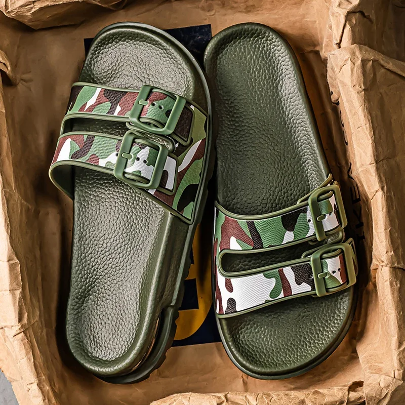 Home Men Slippers Summer Beach Question Mark Indoor Male Slides Soft Bottoms Non-slip Men's Shoes