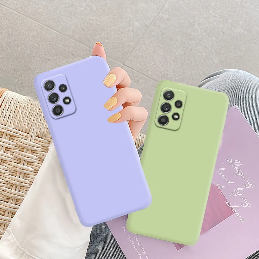 Liquid Silicone Soft Case for Samsung Galaxy A52 A72 A13 A23 A33 A53 A73 A04 A04S A04E A14 A24 A34 A54 A22 A32 5G Cover Fundas