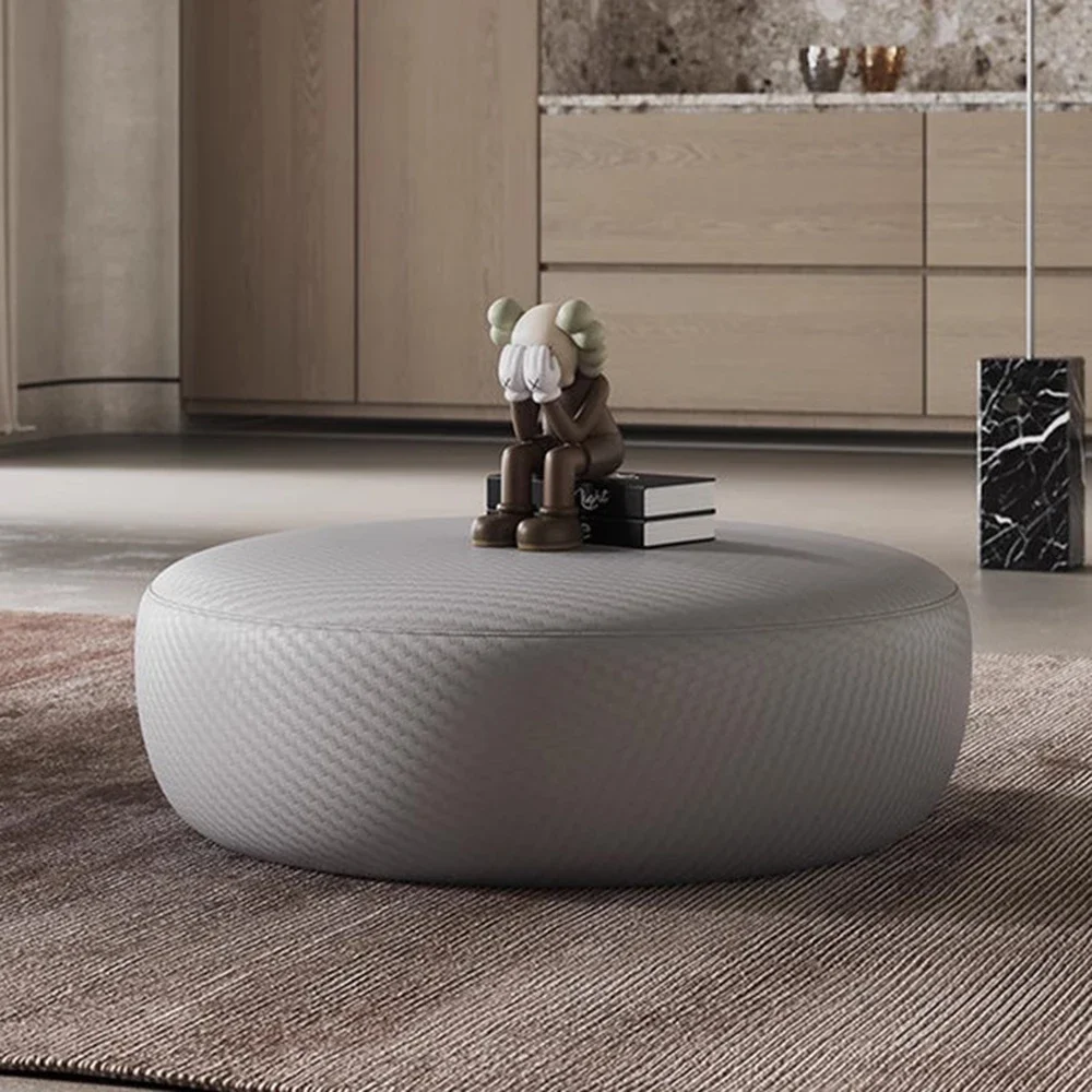 

Italian Ornaments Pedicure Stools Low Lying Comfort Grey Circle Foot Rest Stools Minimalist Cute Meuble Salon Indoor Furniture