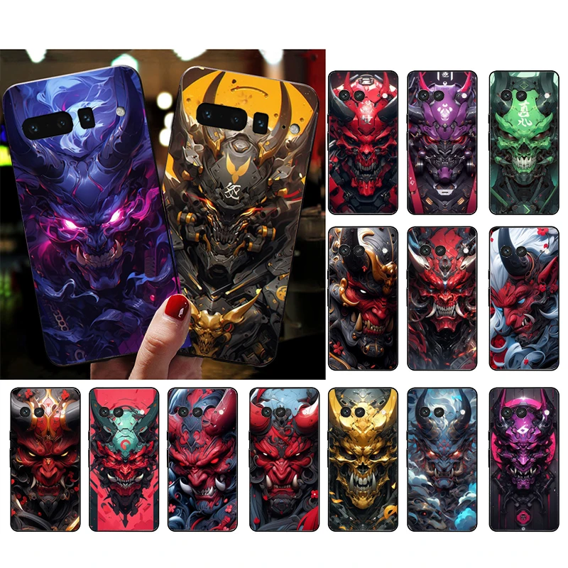 Oni Mask Japan Phone Case Per Google Pixel 8 7 Pro 7A 7 6A 6 Pro 5A 4A 3A Pixel 4 Xl Pixel 5 6 4 3 3A Xl