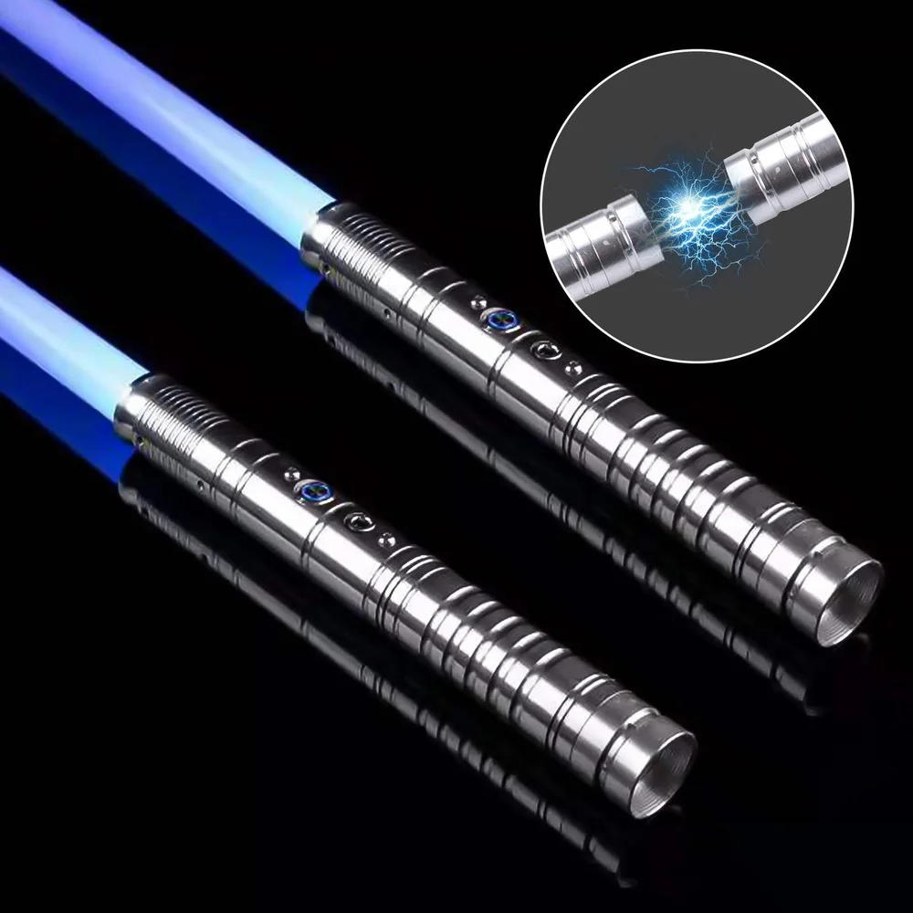 RGB Metal Lightsaber Laser Heavy Fighting Soundfonts Force FX FOC Blaster Toys Gift Laser Sword Oyuncak Flashing Weapon