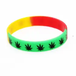 Hip Hop Minimalist Maple Leaf Fashion Jewelry Waterproof Silicone Bracelet (5)