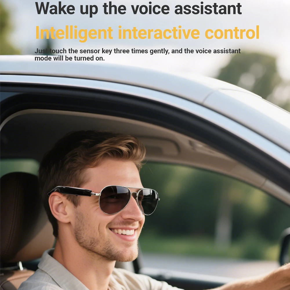 New AI Translation Smart Glasses 100+ Languages Make Receive Calls Music Calling Noise Reduction Light BT TWS Glasses Men Women