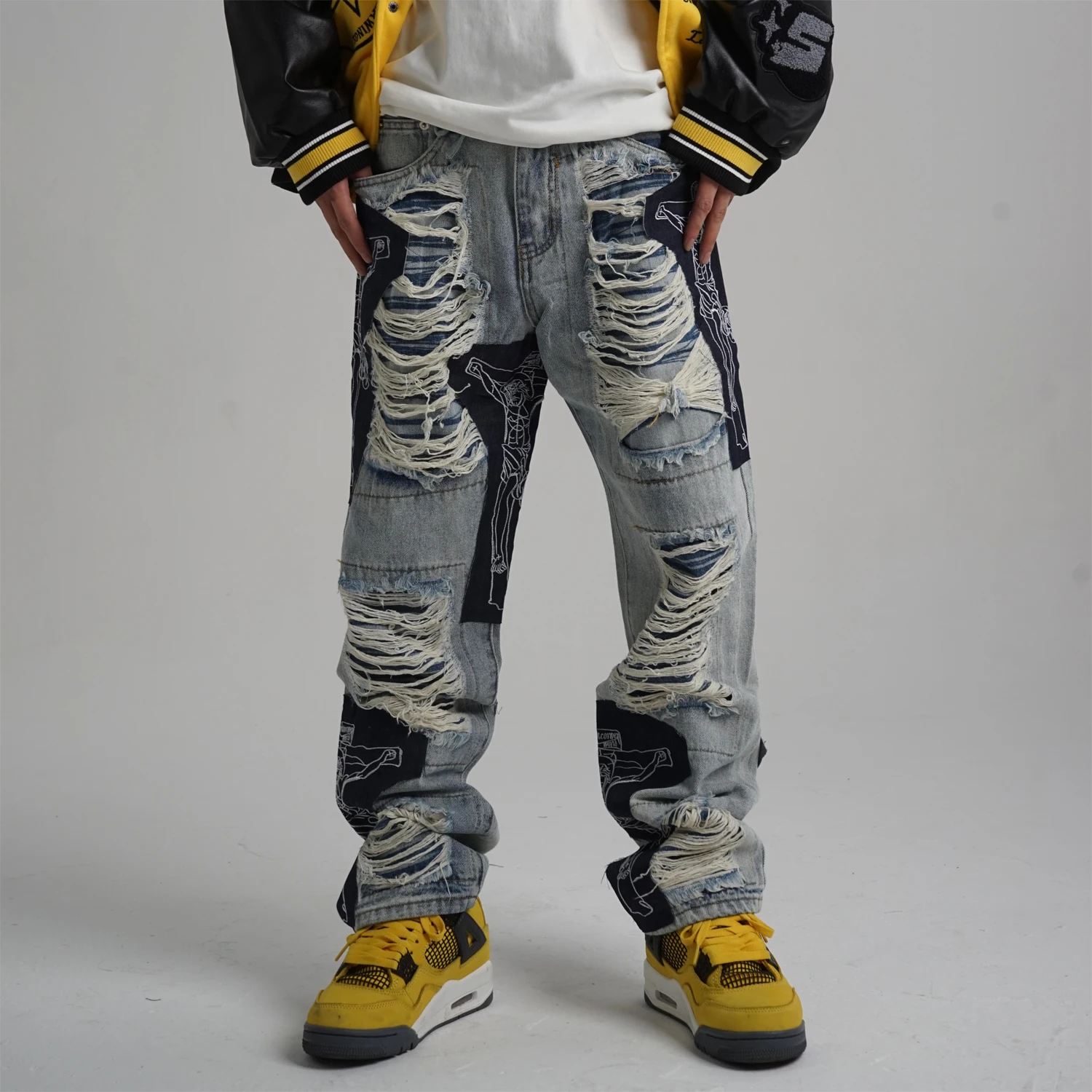 Florente Pantalones Vaqueros Rasgados main image 1