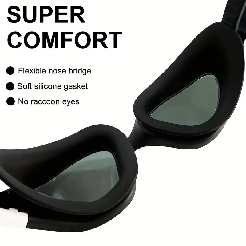 Adult Anti-Fog UV Protection Lens Men Women Swimming Goggles Waterproof Adjustable Silicone Clear Lens Swim Glasses Adults 4