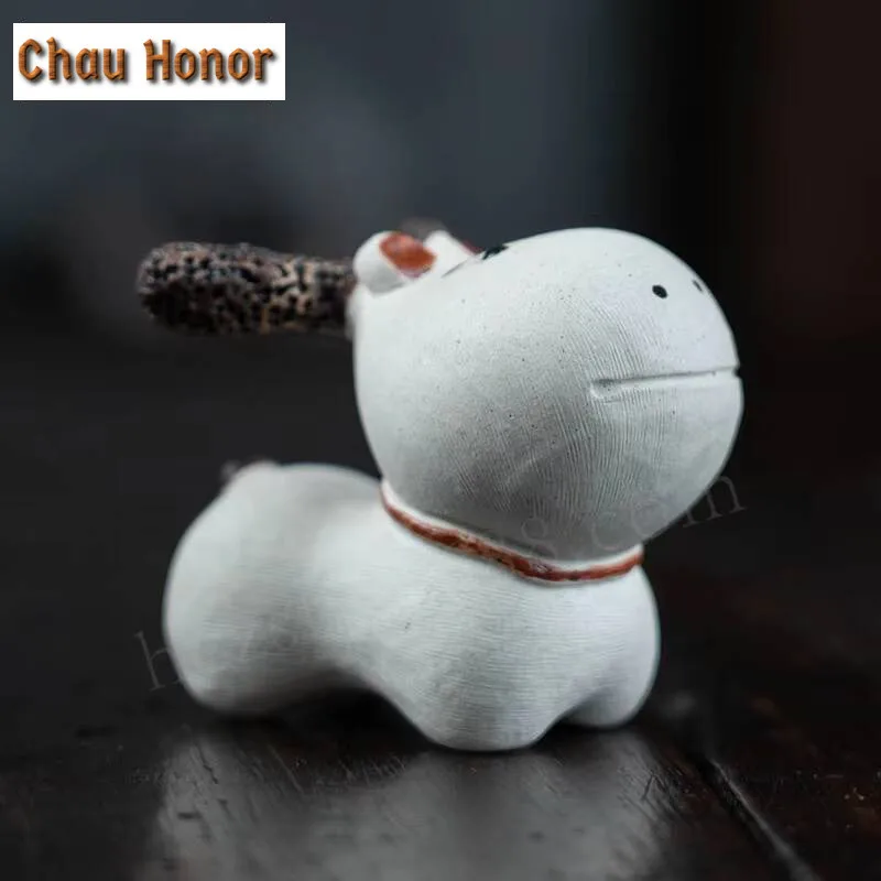 Little Reindeer Raw Ore Purple Sand Tea Pet Creative Tea Figurine Tea Statue Tea Ceremony White Tea Tea Services Equipment Gift