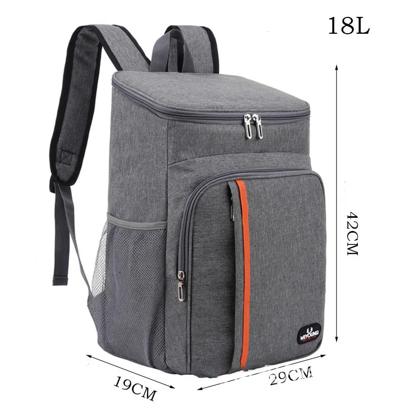 18L Large Capacity Cooler Bag Leakproof Lunch Thermal Backpack Thermal Bag Picnic Cool Warm Camping Hiking Storage Shoulder Bags