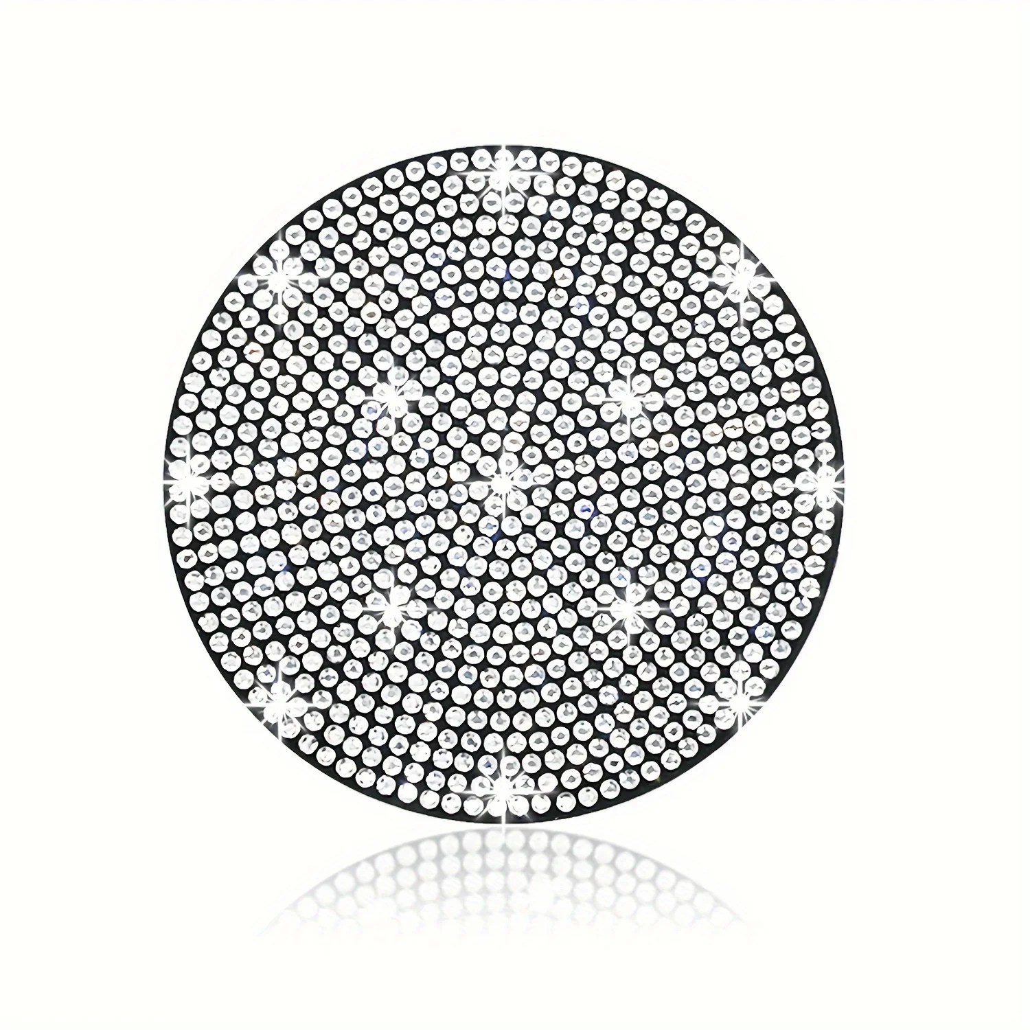 Silicone Shiny Non-Slip Luxury Car Coaster, All-Crystal Design, Easy-Clean, Universal Fit