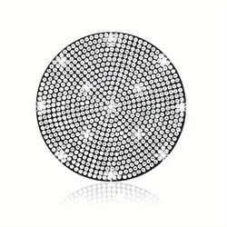 Silicone Shiny Non - Slip Luxury Car Coaster, All - Crystal Design, Easy - Clean, Universal Fit (White)