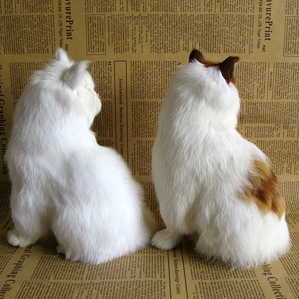 Simulation Mini Cat Cute Plush Cats Toy Children Birthday Gifts Creative Imitation Cat Ornaments Home Decoration Supplies 3
