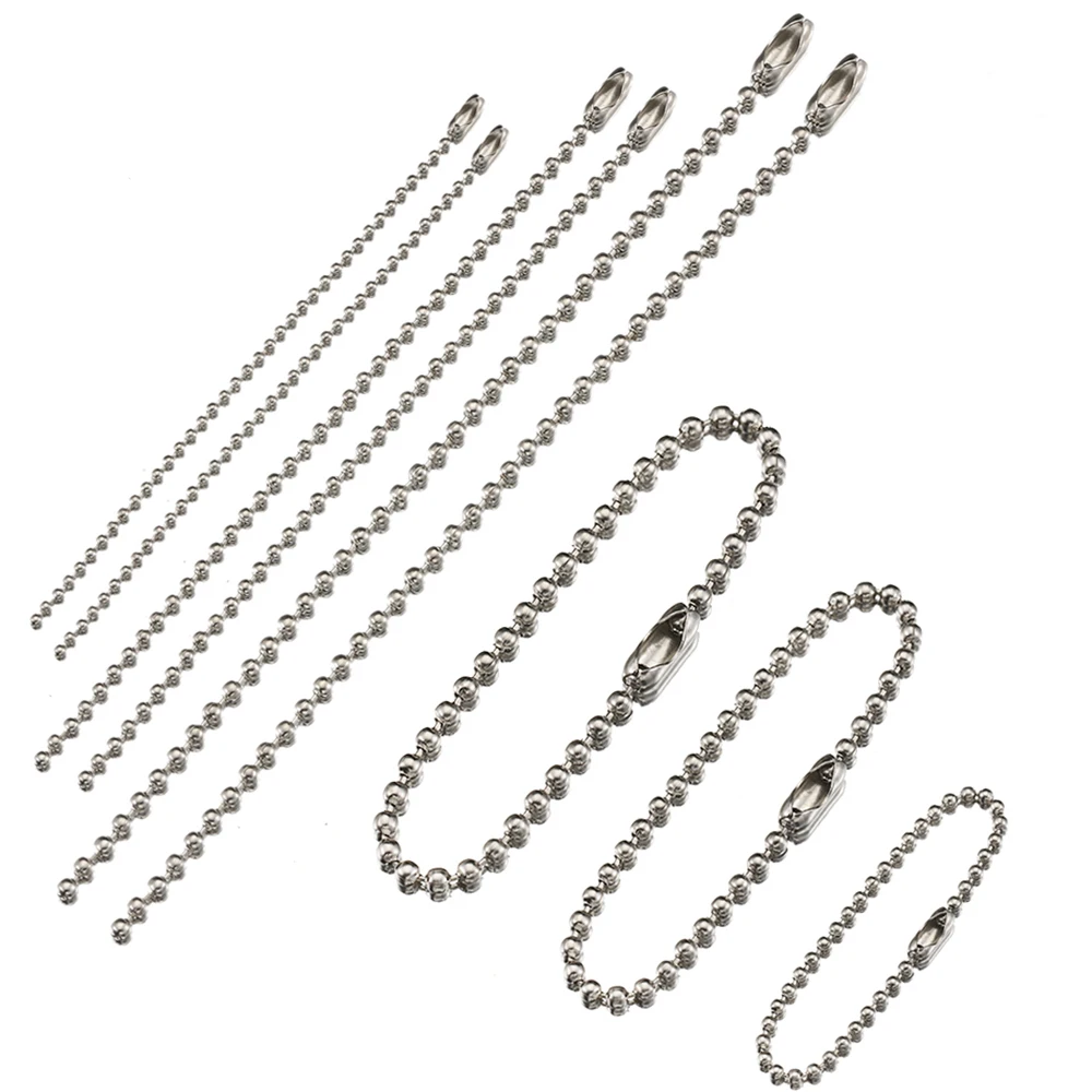 102050pcsSteelBallBeadChainsforKeyChainDollsLabelHandTag