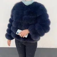 100% natural fur jacket  Real Fur Coat Winter Jacket Women Natural Fox Fur Luxury Fashion 50cm Short Jacket Wholesale Hot 2022 2