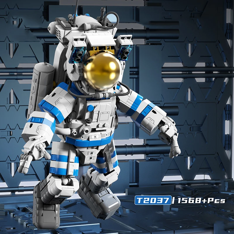 1568PCS Astronaut Building Blocks Toys Model Space Explorer Assemble Puzzle Bricks Toy Sets For Kid Desktop Ornament Gifts 1