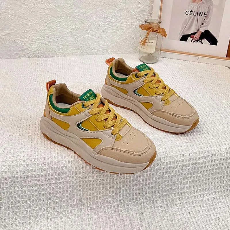 

2023 Spring New Style Women Shoes StudentsDaddy Shoes Sports Shoes Breathable ColorMatching Women' Sneakers Plus Size