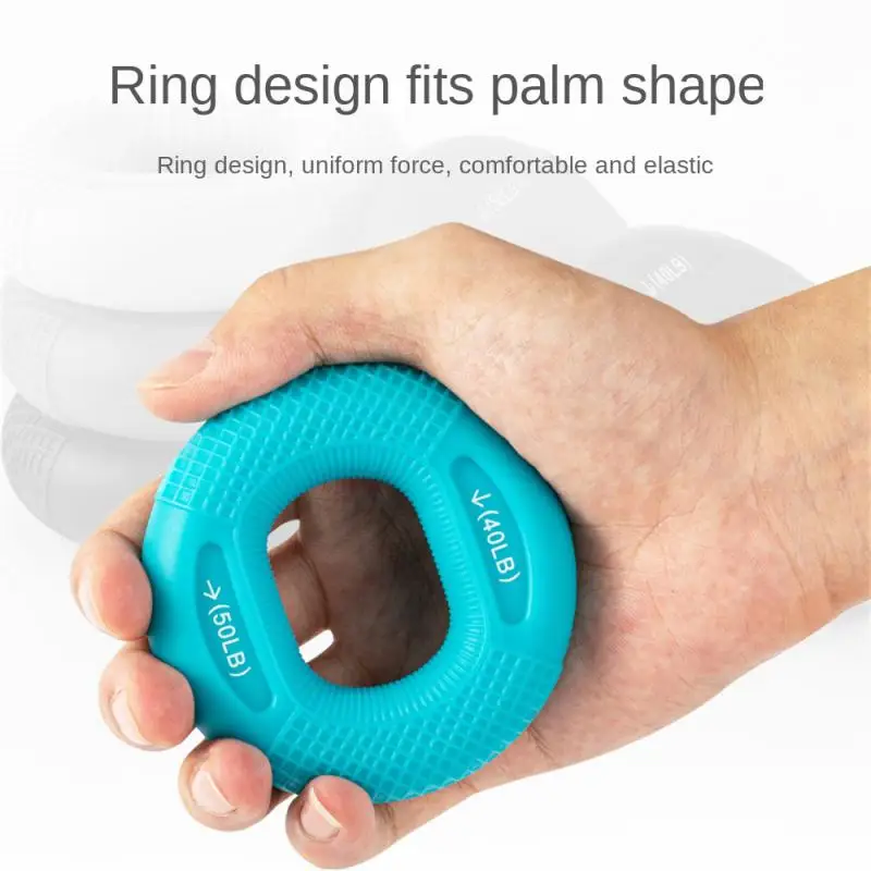 

20-80lbs Hand Exerciser Train Fingers Strength Silicone Grip Ring Massage Portable Home Gym Expander Arms Hot