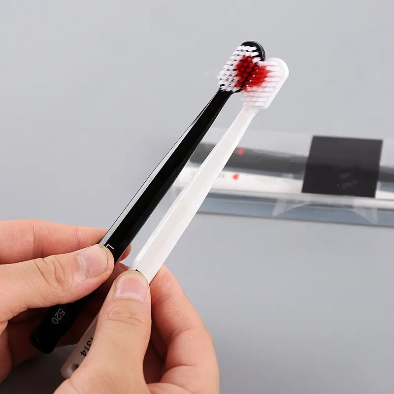 부드러운 강모 블랙 화이트 하트 커플 칫솔, 친환경 나노 칫솔, 성인 어린이 치과 케어 브러시, 인기 판매  Best5
