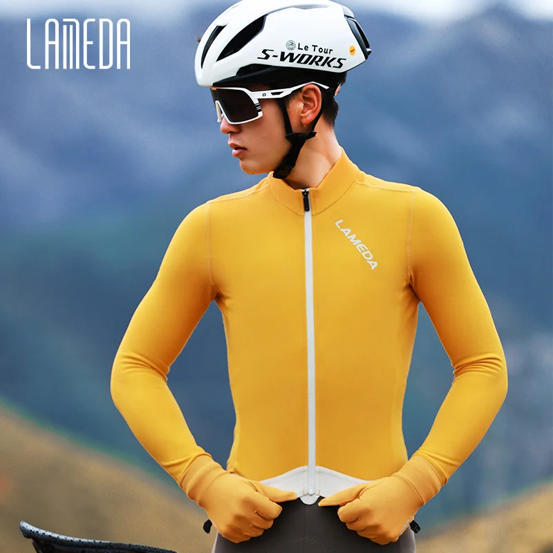 LAMEDA Winter Men's Cycling Jersey Thermal Fleece Biking Jacktets