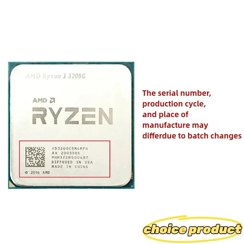 AMD Ryzen 3 3200G R3 3200G 65W 저전력 4코어 Vega 그래픽 AM4 미니 ITX 데스크탑 APU 쿨러 없음