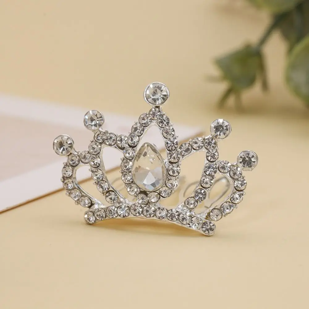 Kinder Haarspangen Mit Strass Krone Blume Tiara Haarclips_voghion.com