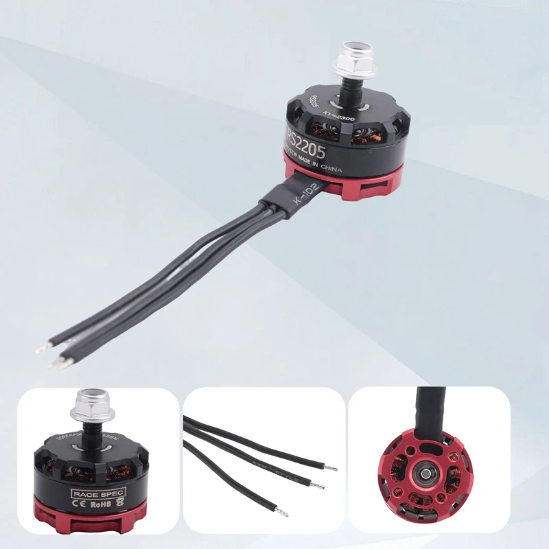 XTECH RC RS2205 2205 2300KV CW CCW Brushless Motor For 2-6S 20A/30A/40A ESC FPV RC QAV250 X210 Racing Drone Multicopter
