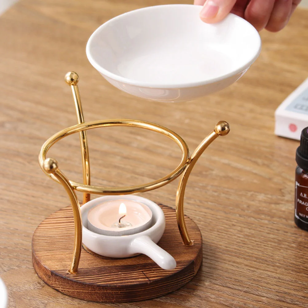

Ceramic Essential Oil Burner Fragrance Warmer Tealight Candle Holder Aroma Diffuser Wax Melt Warmer For Home Yoga Spa Meditation