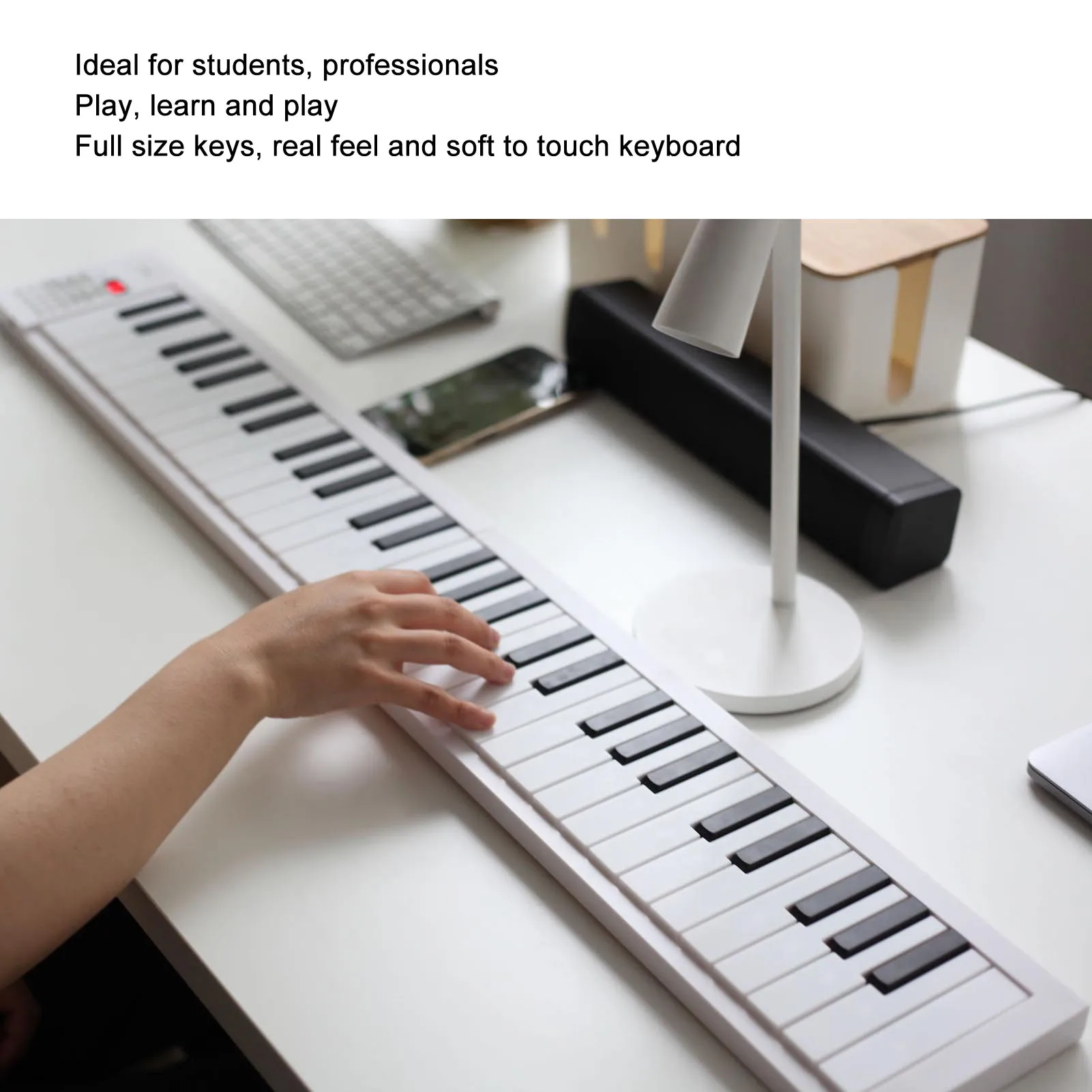 61 Key Foldable Piano Keyboard Portable Keyboard Folding Electronic Instrument with Recording Playback electronic musical instrument midi control keyboard