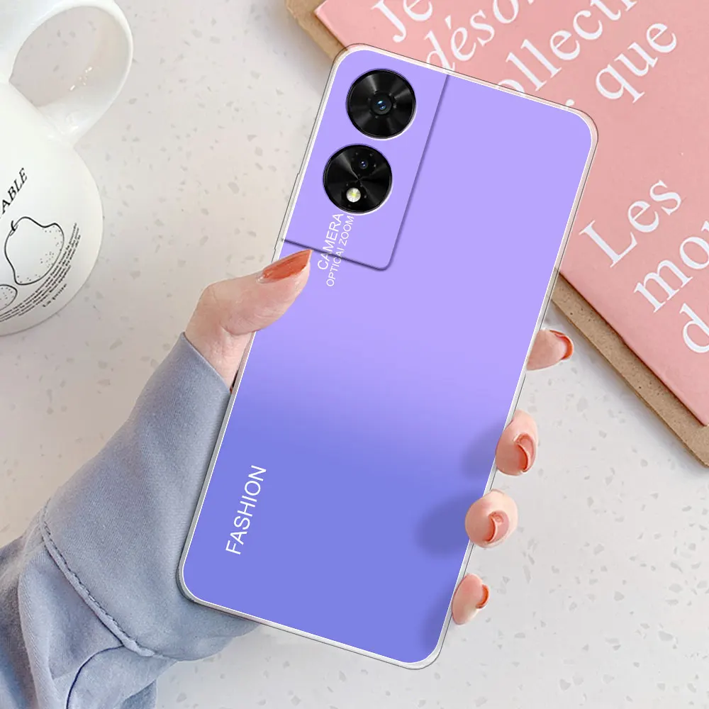 KARTXITAI Cover Compatibile con TCL 505 (T509K) (T5094) Custodia Trasparente Slim in Silicone TPU con Assorbimento degli Urti e Anti-Graffio-Stelle,luna,nuvole,cielo