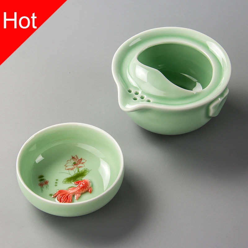 Ceramics Tea set Include 1 Pot 1 Cup Gaiwan Teapot Kettle Kung fu teaset