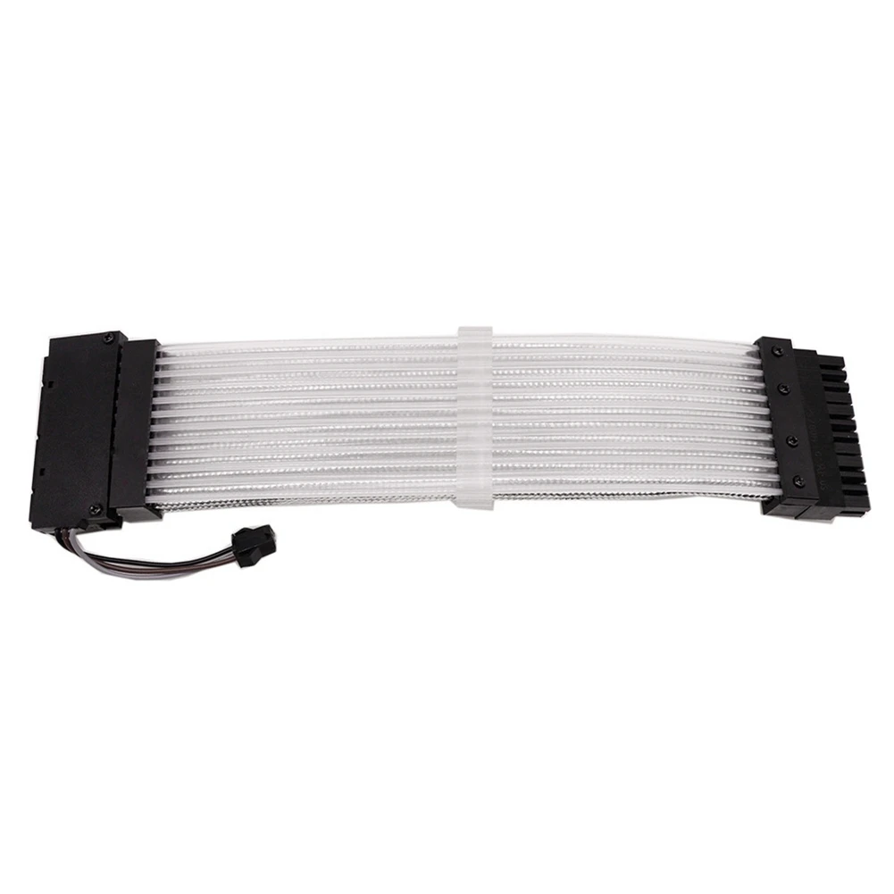 

Кабель питания для компьютера, 20 см, плоский провод, светящийся кабель, 24P, 8P, видеокарта, 5 В, ARGB, материнская плата, светоотражающая фотография