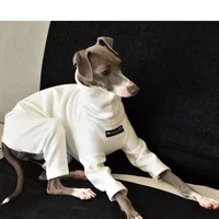 Fahison Whippet lévrier italien vêtements de luxe coton chien Jammies hiver chaud col roulé Stretch vêtements pour animaux de compagnie 1