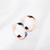 WYEAIIR 925 Sterling Silver Van Gogh Starry Sky Resizable Opening Couple Rings Blue Drop Glaze Sweet Romantic For Women Jewelry 6