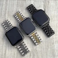 Le bracelet de mode en acier inoxydable convient à Apple Watch 38/40/41mm42/44/45/49mm, bracelet en métal convient à l'IWatch 987654321 SE SE 2