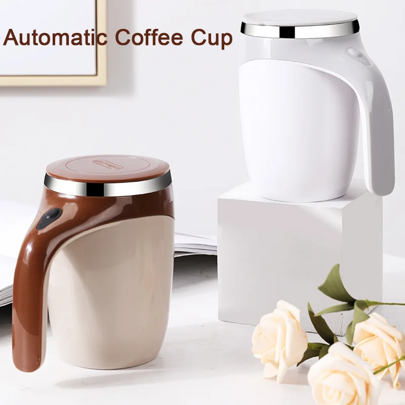 

Automatic Magnetic Mug Stainless Steel Temperature Difference Self Stirring Coffee Mixing Cup Blender Smart Mixer Thermal Cup